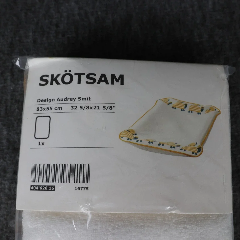IKEA SKOTSAM Baby Changing Pad Cover White Turtle 83x55 Cm New Washable